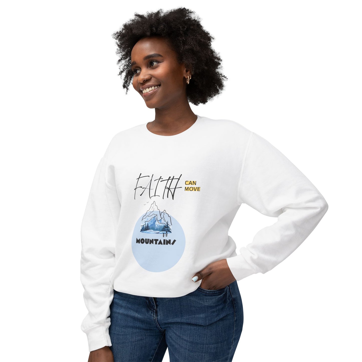 Faith Can Move Mountains Crewneck