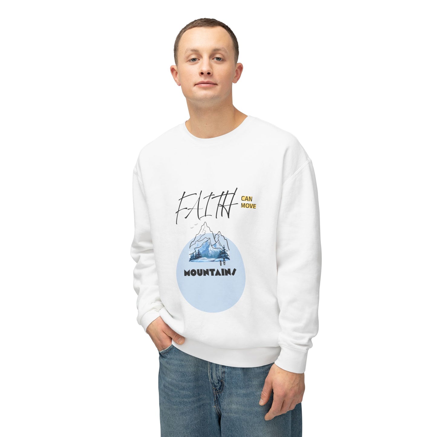 Faith Can Move Mountains Crewneck